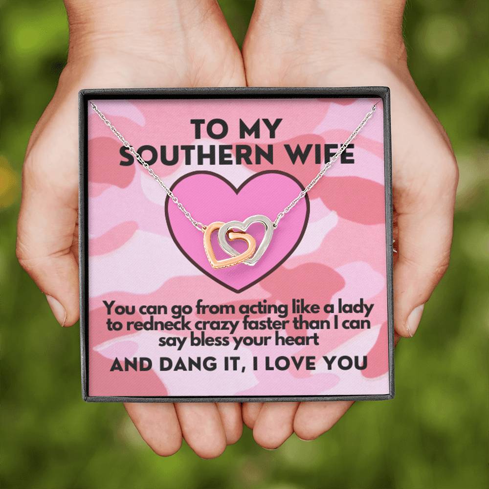 Interlocking Hearts - Southern Wife - Pink Camo
