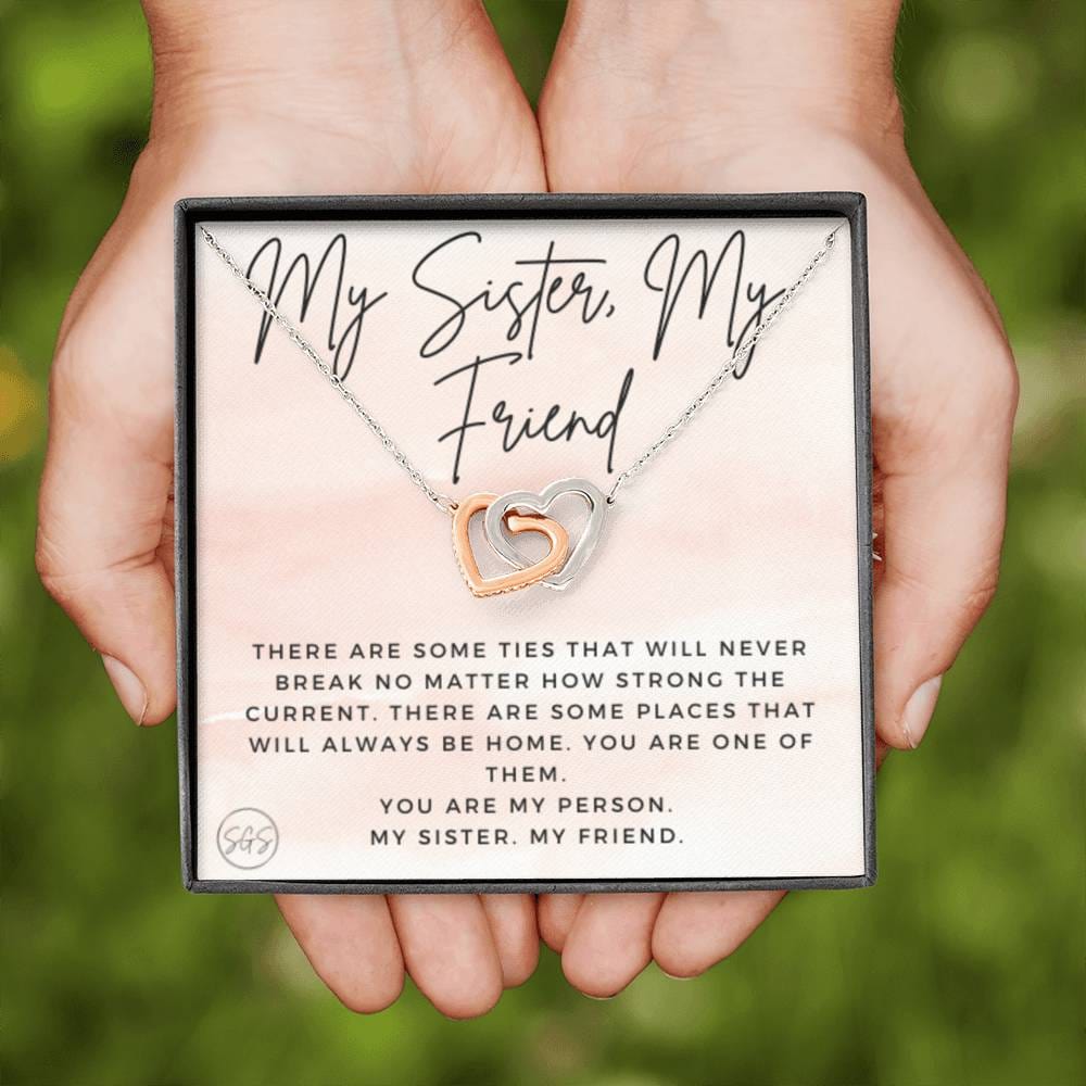 0625B My Sister, My Friend Hearts Necklace