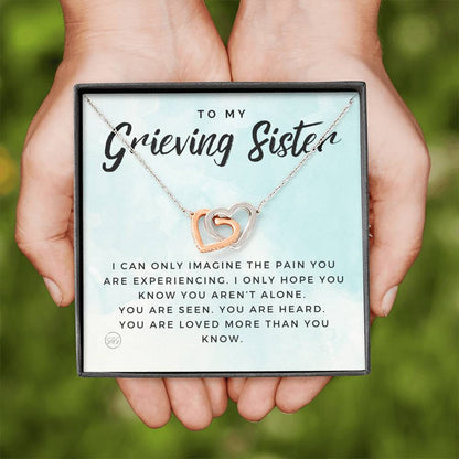 grieving sister 0709f Hearts Necklace