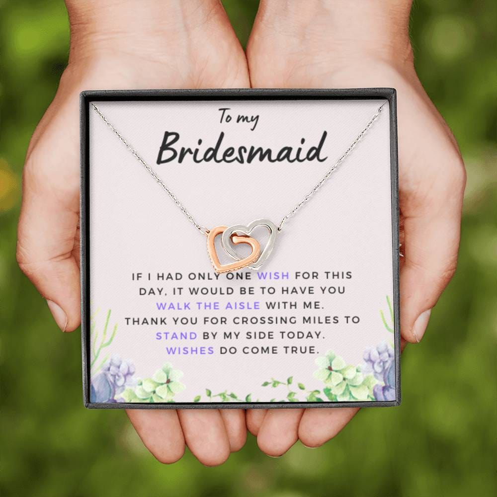 BridesmaidWishesDoComeTrue Hearts Necklace