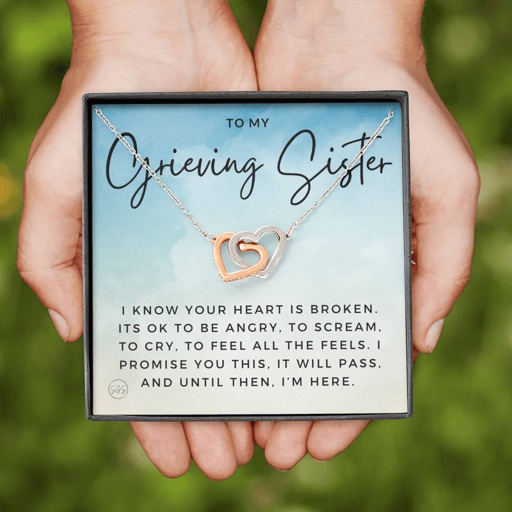 grieving sister 0709c Hearts Necklace