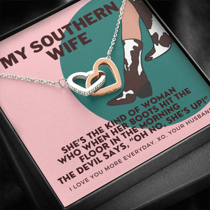 Interlocking Hearts - Southern Wife - Cow Boots