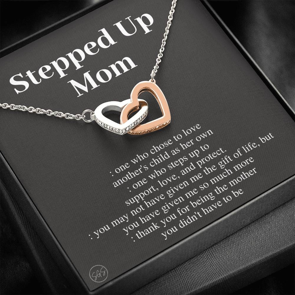 Stepped Up Mom | Stuff Gina Says, Gift for Stepmom, Bonus Mom, Stepmother, Grandma, Second Mama, From Step Daughter Son, Christmas, Birthday, Foster 1105aH