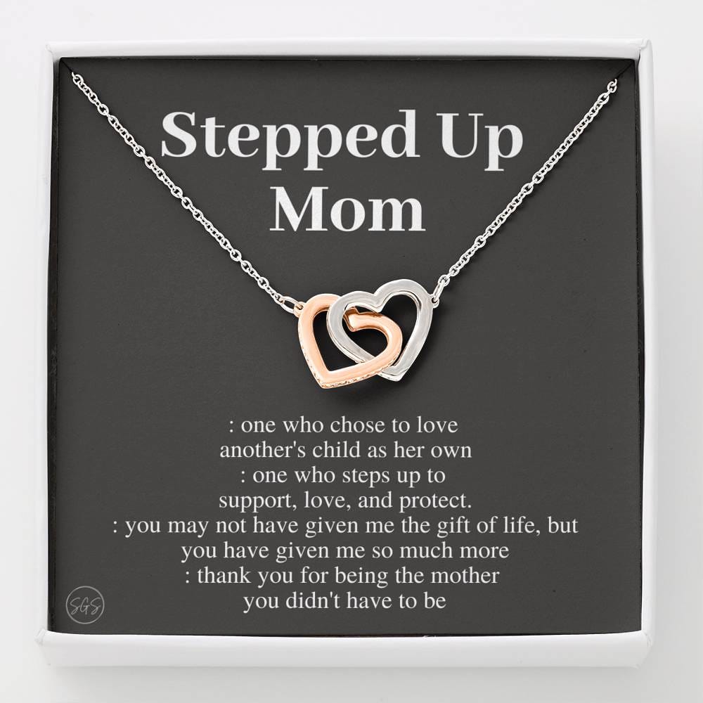 Stepped Up Mom | Stuff Gina Says, Gift for Stepmom, Bonus Mom, Stepmother, Grandma, Second Mama, From Step Daughter Son, Christmas, Birthday, Foster 1105aH