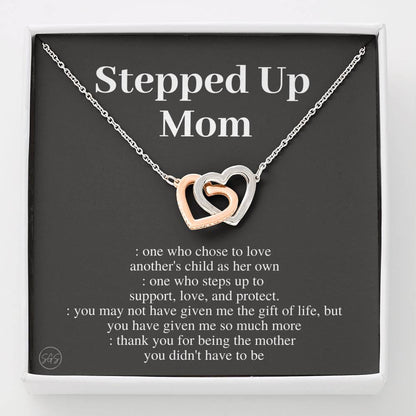 Stepped Up Mom | Stuff Gina Says, Gift for Stepmom, Bonus Mom, Stepmother, Grandma, Second Mama, From Step Daughter Son, Christmas, Birthday, Foster 1105aH