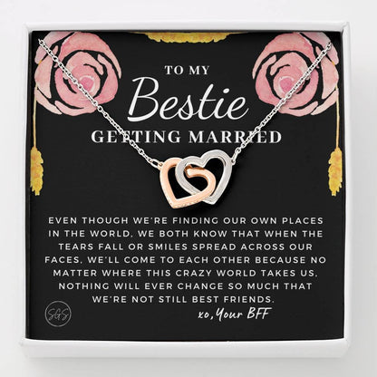 To My Bestie Getting Married | Stuff Gina Says, Wedding, Bridal Shower Gift, Soulmate BFF, Best Friends Quote, Rehearsal Dinner, To Bride, Necklace STILLBF8H