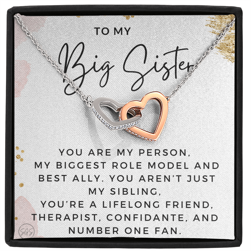 Big Sister Gift | Necklace for Older Sister, Christmas Idea, Birthday Present from Younger Sister, Best Big Sis, Heartfelt & Cute 1111cHA