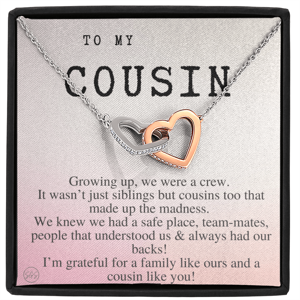 Gift for Cousin | Cousin Crew Necklace, Cousins and Best Friends, I Miss You Present, Gift for Birthday, Graduation, Thinking of You 2407H