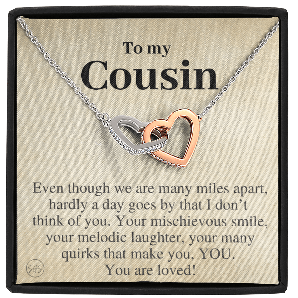 Gift for Cousin | Cousin Crew Necklace, Cousins and Best Friends, I Miss You Present, Gift for Birthday, Graduation, Thinking of You 2415H