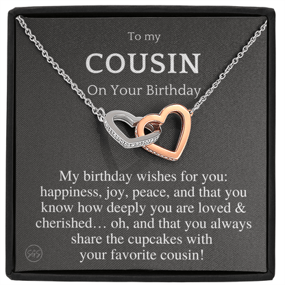 Gift for Cousin | Cousin Crew Necklace, Cousins and Best Friends, I Miss You Present, Gift for Birthday, Graduation, Thinking of You 2420H