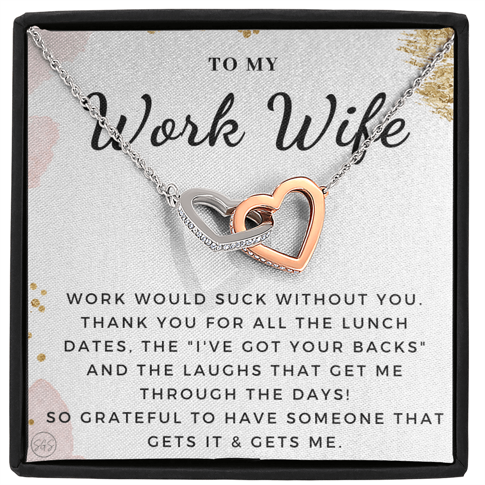 Work Wife Gift | Best Friend at the Office, Christmas, Favorite Co-Worker, Work, Job Anniversary, Employee, Boss, Small Business, Thank You, Bestie Funny 1029wbHA