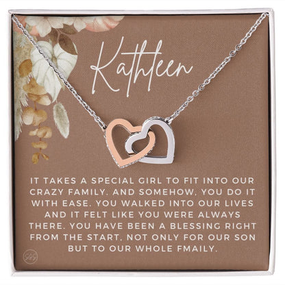 Custom Son's Girlfriend Gift | Personalized Name Necklace Gift, Christmas Gift For Sons Girlfriend, Birthday Gift for Her, Cute Small Gift