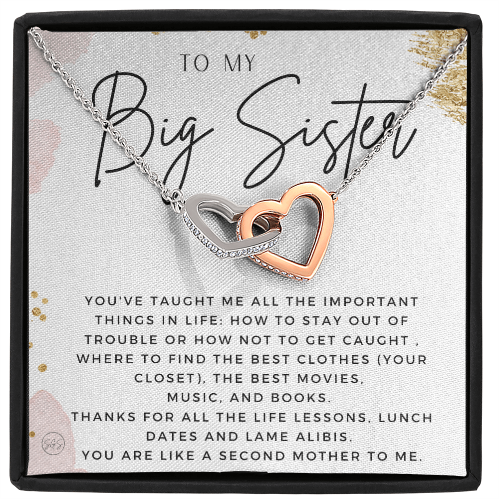 Big Sister Gift | Necklace for Older Sister, Christmas Idea, Birthday Present from Younger Sister, Best Big Sis, Heartfelt & Cute 1111fHA