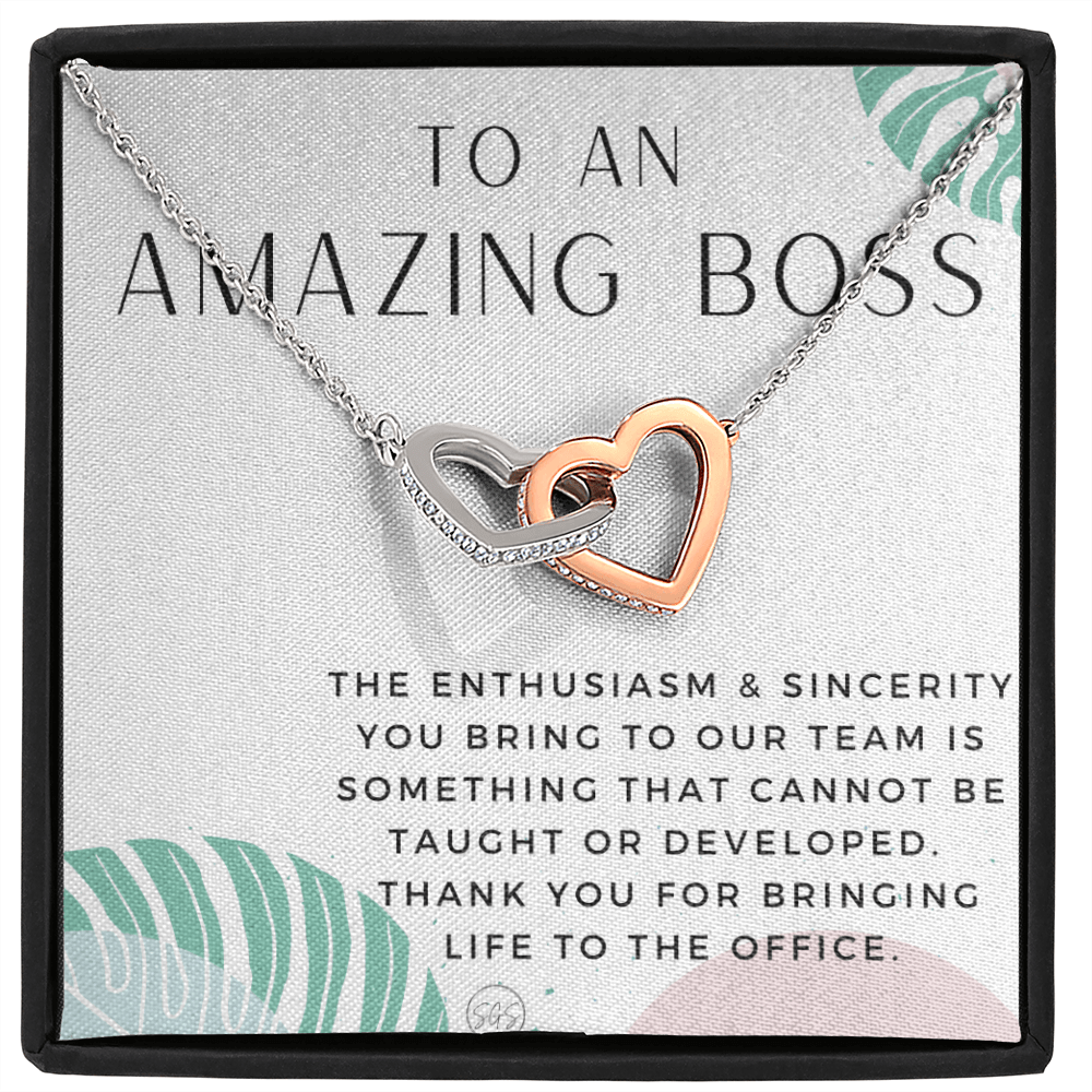 Gift for an Amazing Boss - Thank You Gift, Office Gift, Boss' Day Necklace 1215bjH