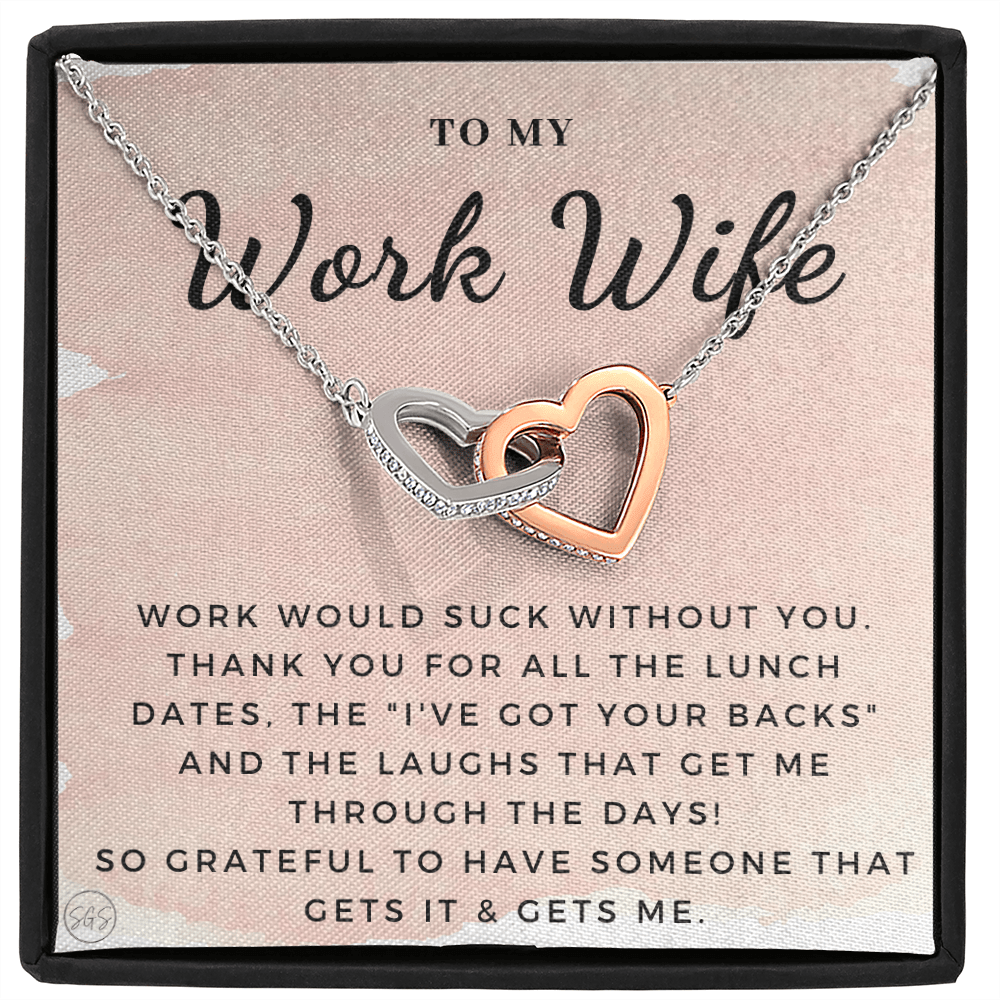 Work Wife Gift | Best Friend at the Office, Christmas, Favorite Co-Worker, Work, Job Anniversary, Employee, Boss, Small Business, Thank You, Bestie Funny 1029waHA