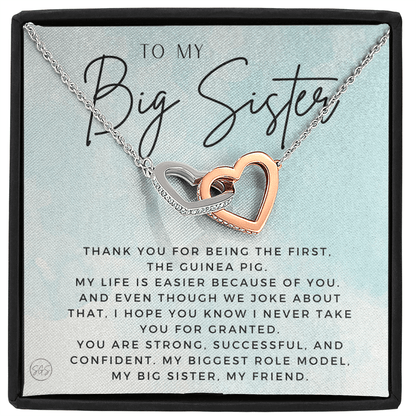 Big Sister Gift | Necklace for Older Sister, Christmas Idea, Birthday Present from Younger Sister, Best Big Sis, Heartfelt & Cute 1111IHA