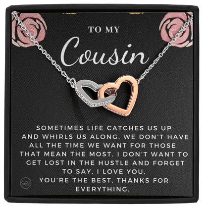 Gift for Cousin | Cousin Crew Necklace, Cousins and Best Friends, I Miss You Present, Gift for Birthday, Graduation, Thinking of You 2411H
