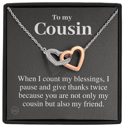 Gift for Cousin | Cousin Crew Necklace, Cousins and Best Friends, I Miss You Present, Gift for Birthday, Graduation, Thinking of You 2409H