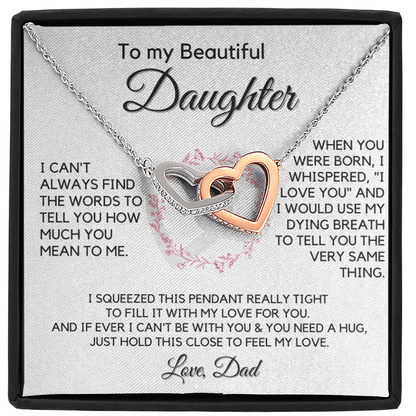 Gift for Daughter From Dad | My Beautiful Girl, Birthday Gift, Graduation, Christmas Present, Mother's Day, From Father, Gift for Teen Girl, Adult Daughter, Adult Baptism, Confirmation 1118-09H