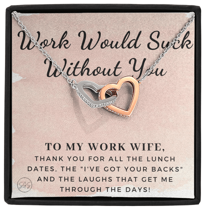 Work Wife Gift | Best Friend at the Office, Christmas, Favorite Co-Worker, Work, Job Anniversary, Employee, Boss, Small Business, Thank You, Bestie Funny 1029wdHA