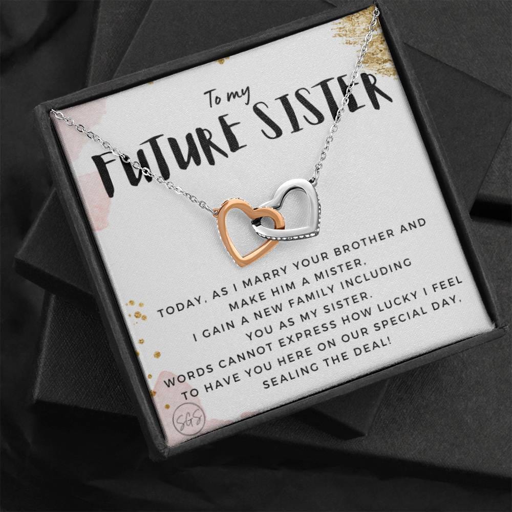 To My Future Sister | Stuff Gina Says, Thank You Gift from the Bride, Sister of the Groom, Wedding, Rehearsal Dinner, Necklace, Cute Minimalist Jewelry 0624I