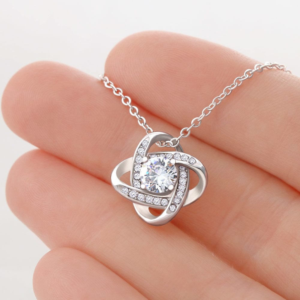 Romantic Gift for Wife - No One Loves You Like I Do V2 | Anniversary Gift from Husband, Valentine's Day Present, Love Knot Necklace