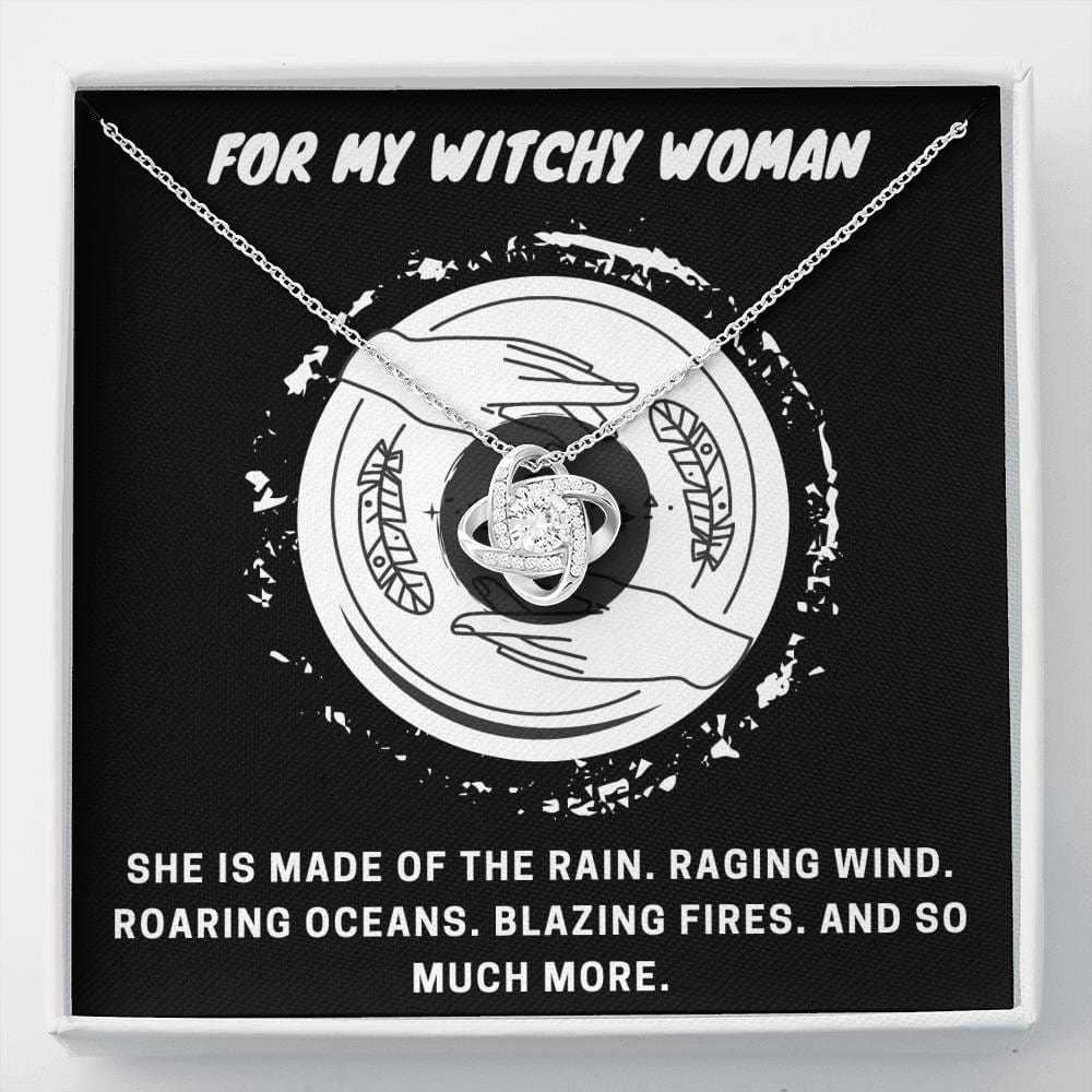 For My Witchy Woman | Necklace, Gift for Girlfriend, Wife, Fiancé, Tarot, Unique, Silver, Special, Witch, Magical, Goth Girl, Halloween, Eternal Love