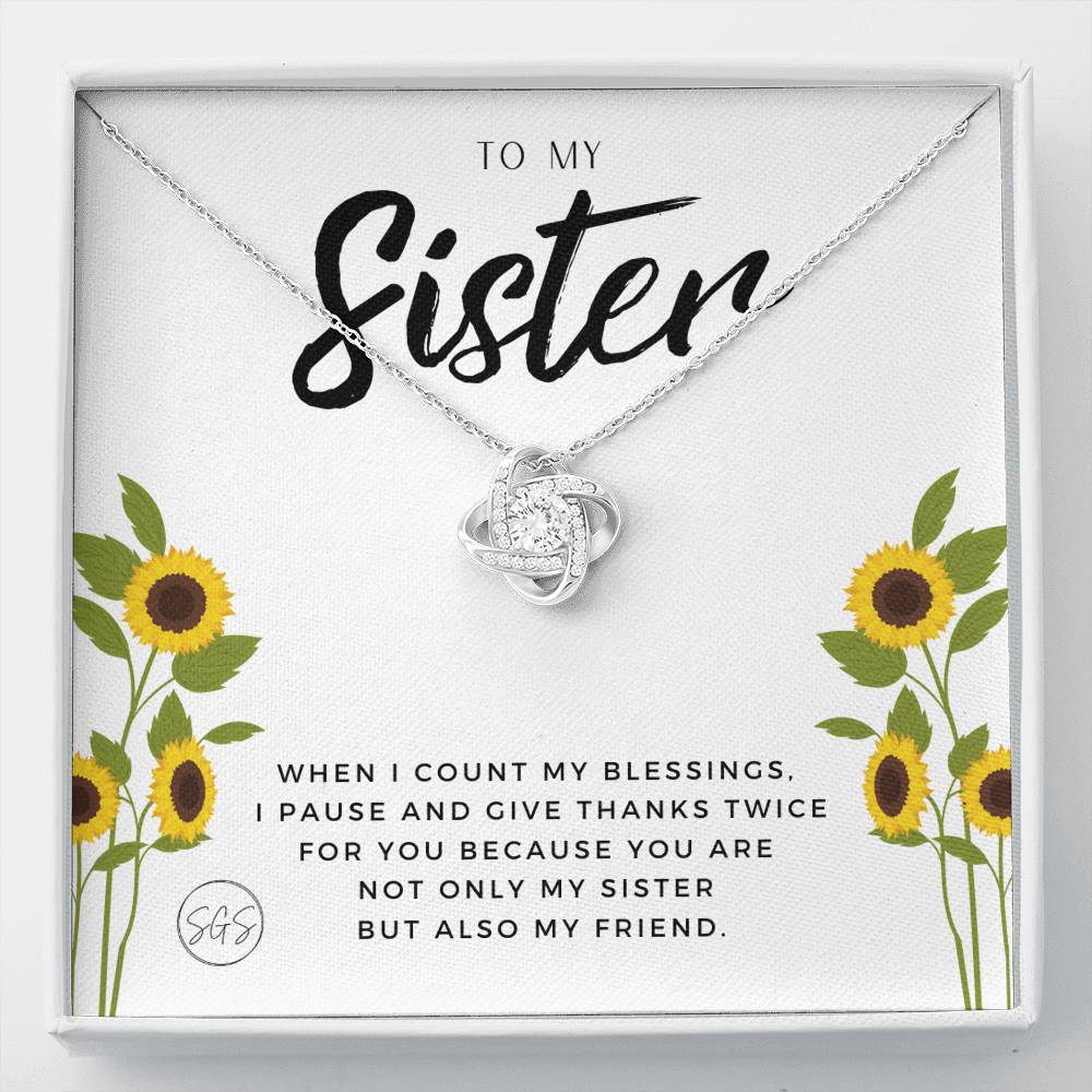sister and friend 0707h Necklace Love Knot