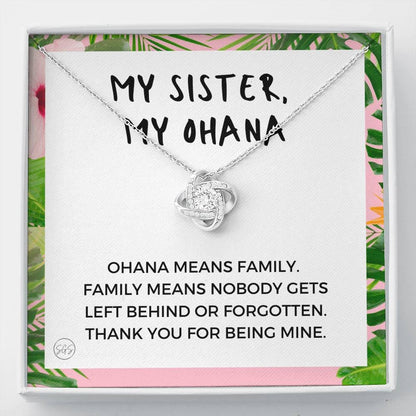 0929 ohana sister Necklace Love Knot