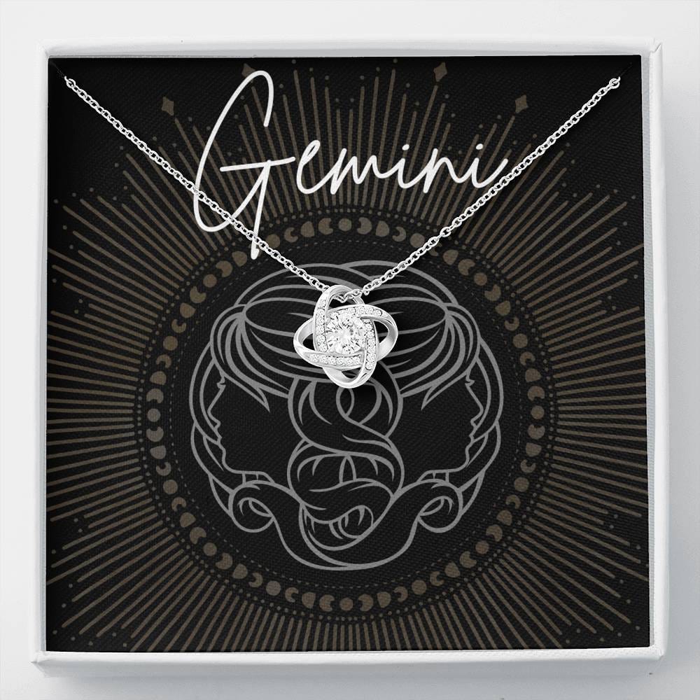 gemini Necklace Love Knot