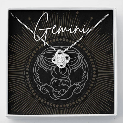 gemini Necklace Love Knot