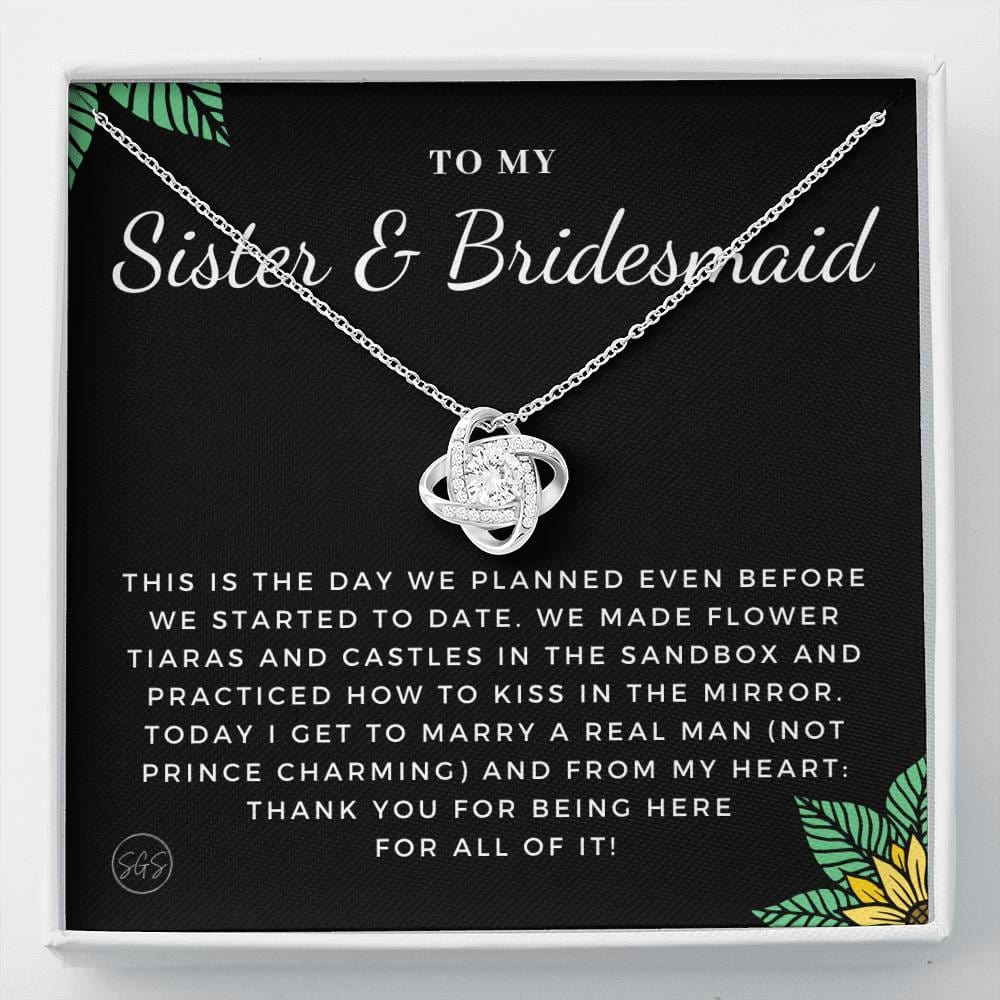 Sister Bridesmaid 0712h Necklace Love Knot