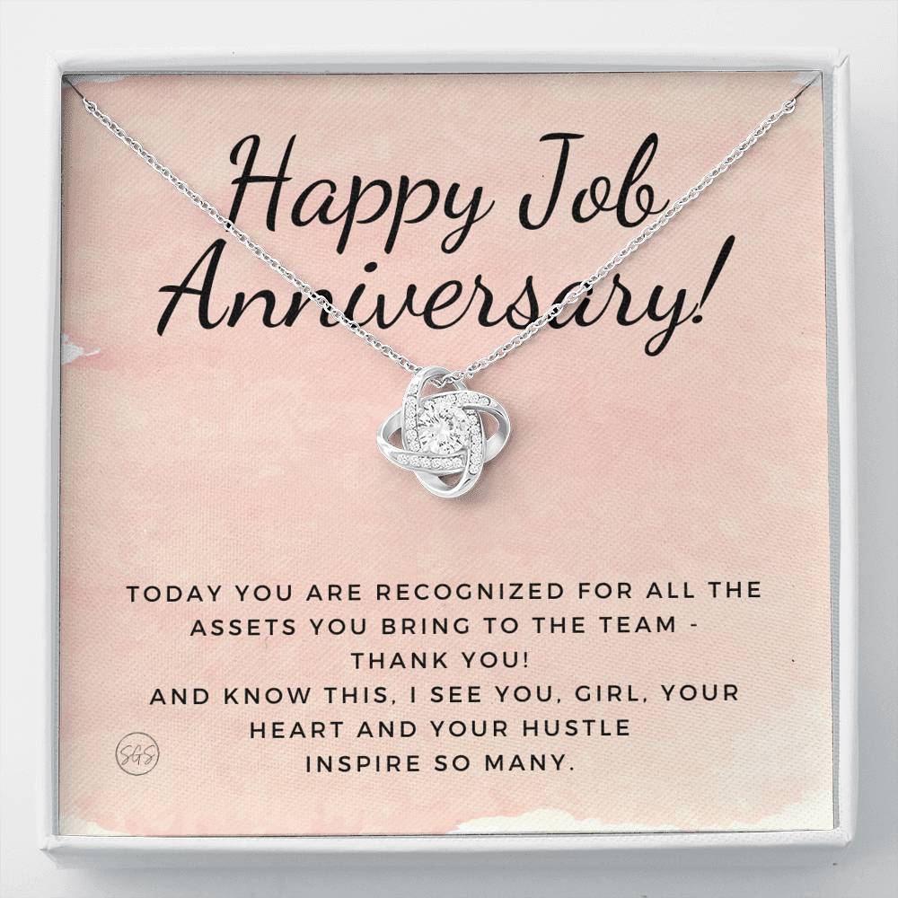 Job Anniversary 0707e Necklace Love Knot