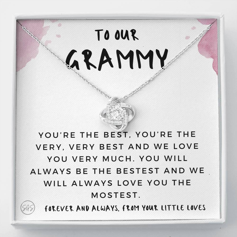 0928 To Grammy from Kids Necklace Love Knot