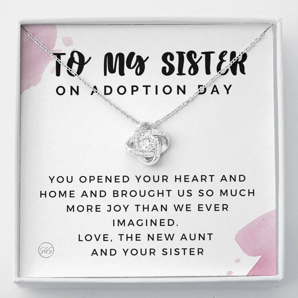 sister adoption 0709j Necklace Love Knot