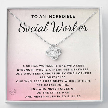 0922e social worker.png Necklace Love Knot
