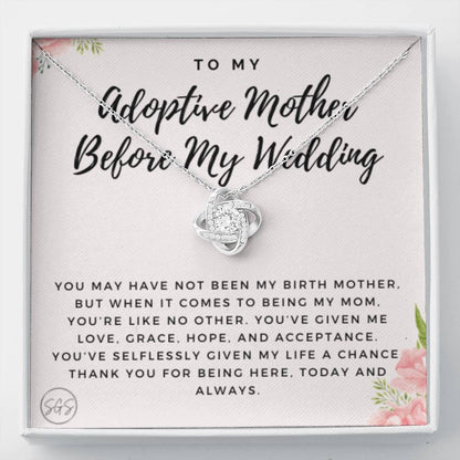 0625L adoptive mother wedding Necklace Love Knot