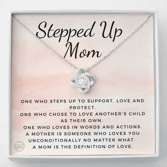 Stepped Up Mom | Stuff Gina Says, Gift for Stepmom, Bonus Mom, Foster, Adopted Mother, Grandma, Second Mama, From Step Daughter Son, Christmas Birthday 1026c