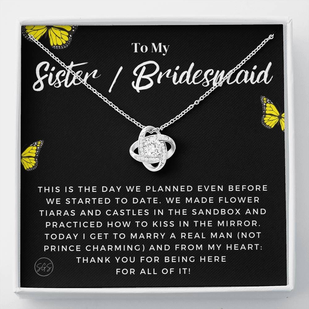 Sister Bridesmaid 0712i Necklace Love Knot