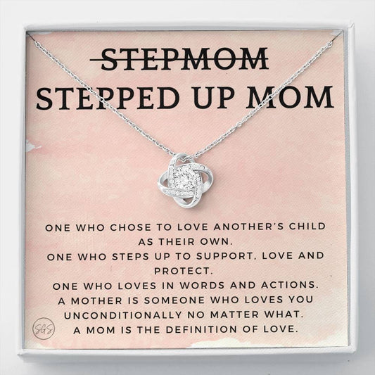 Stepped Up Mom | Stuff Gina Says, Gift for Stepmom, Bonus Mom, Foster, Adopted Mother, Grandma, Second Mama, From Step Daughter Son, Christmas Birthday 1026d