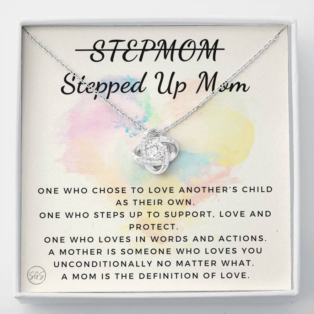 Stepped Up Mom | Stuff Gina Says, Gift for Stepmom, Bonus Mom, Foster, Adopted Mother, Grandma, Second Mama, From Step Daughter Son, Christmas Birthday 1026e