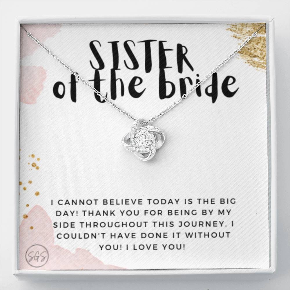 0625K sister of the bride Necklace Love Knot