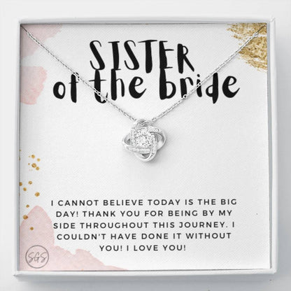 0625K sister of the bride Necklace Love Knot