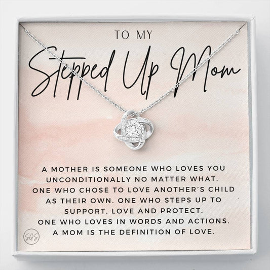 Stepped Up Mom | Stuff Gina Says, Gift for Stepmom, Bonus Mom, Foster, Adopted Mother, Grandma, Second Mama, From Step Daughter Son, Christmas Birthday 1026b