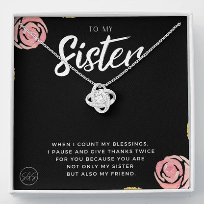 sister and friend 0707i Necklace Love Knot