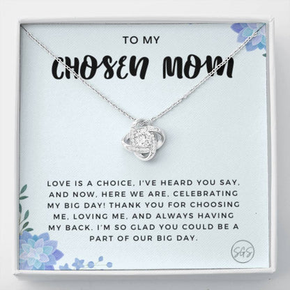 0625I Chosen Mom Wedding Necklace Love Knot