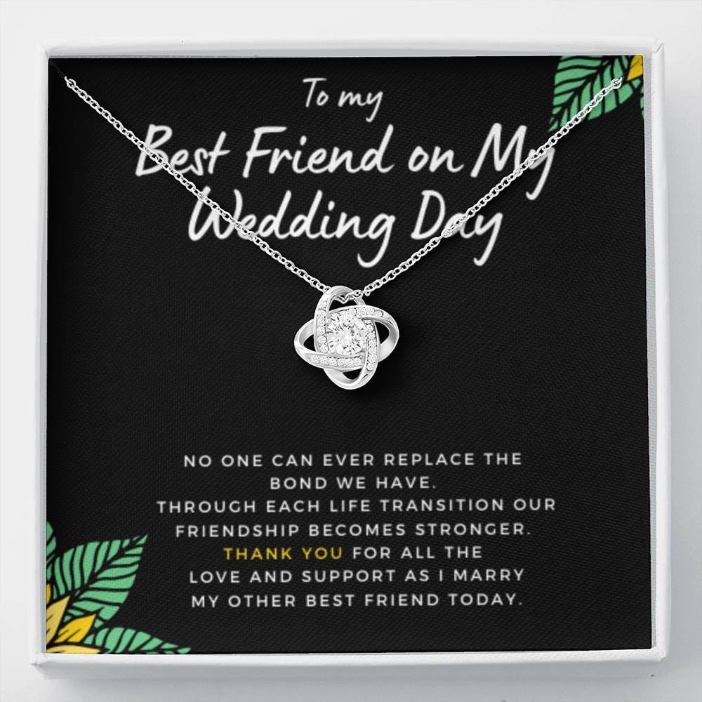 BestFriendonMyWeddingDay Necklace Love Knot