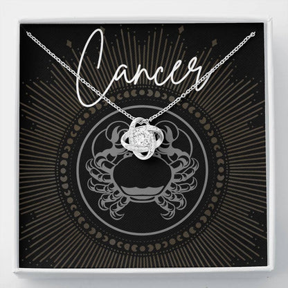 cancer Necklace Love Knot