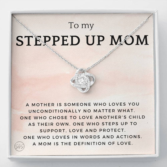 Stepped Up Mom | Stuff Gina Says, Gift for Stepmom, Bonus Mom, Foster, Adopted Mother, Grandma, Second Mama, From Step Daughter Son, Christmas Birthday 1026a