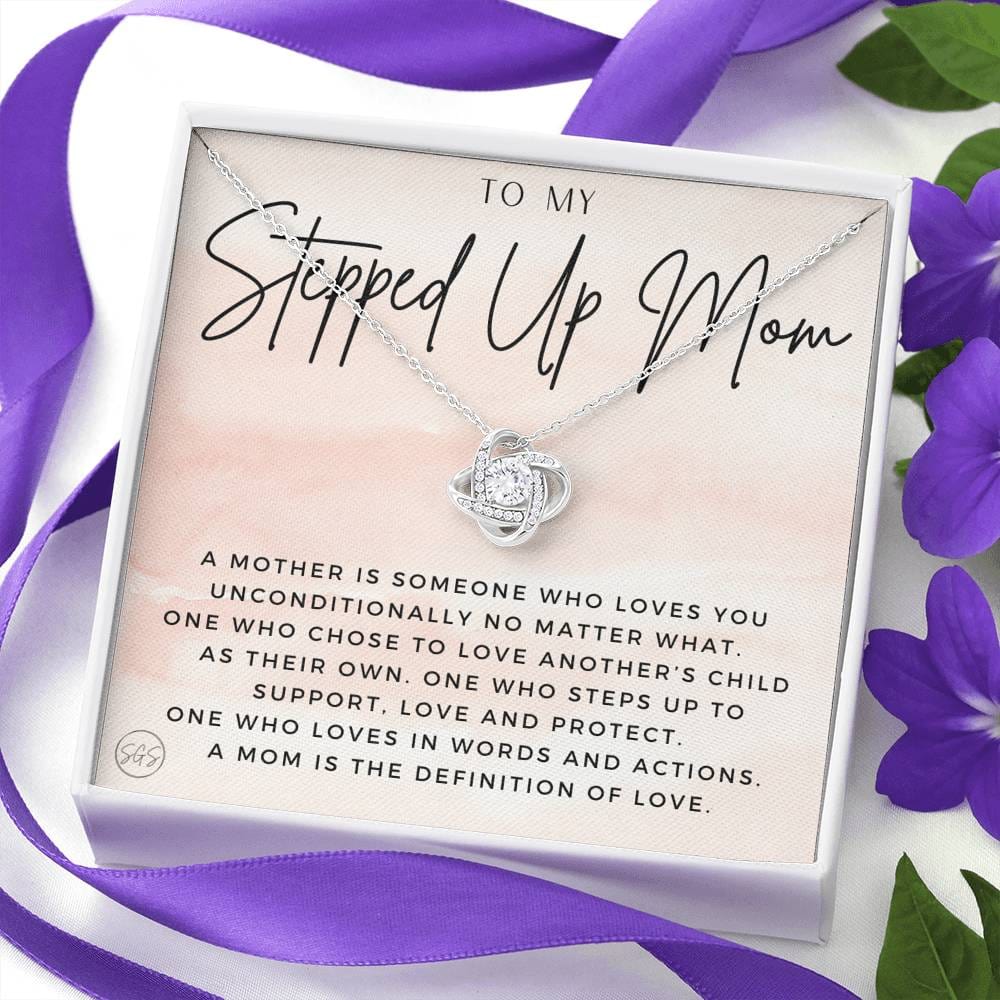 Stepped Up Mom | Stuff Gina Says, Gift for Stepmom, Bonus Mom, Foster, Adopted Mother, Grandma, Second Mama, From Step Daughter Son, Christmas Birthday 1026b